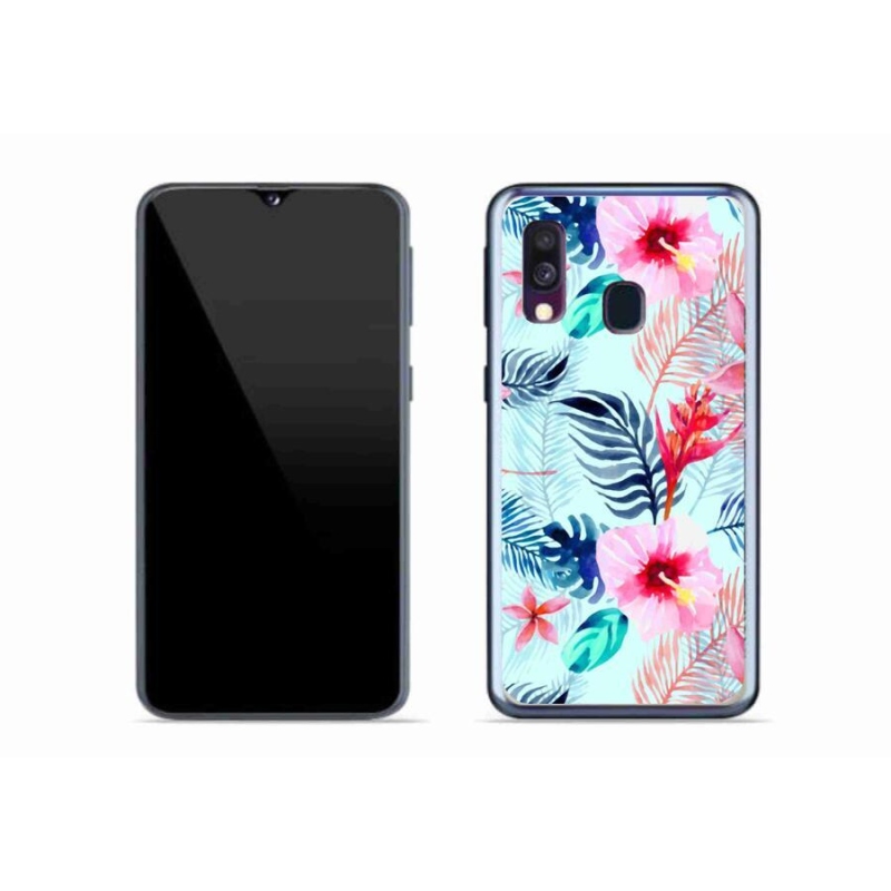 Gél borítás mmCase Samsung Galaxy A40 készülékhez - virágok