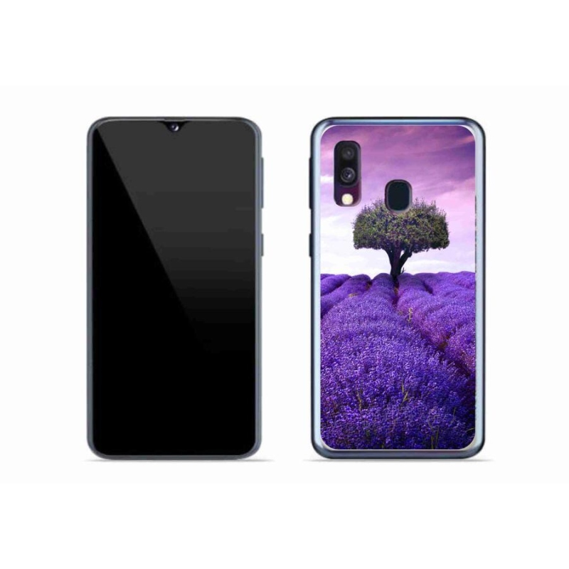 Gél védőhuzat mmCase Samsung Galaxy A40 készülékhez - levendula rét