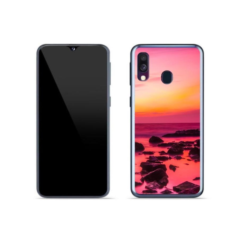 Gél borítás mmCase Samsung Galaxy A40 készülékhez - tenger és ragyogás