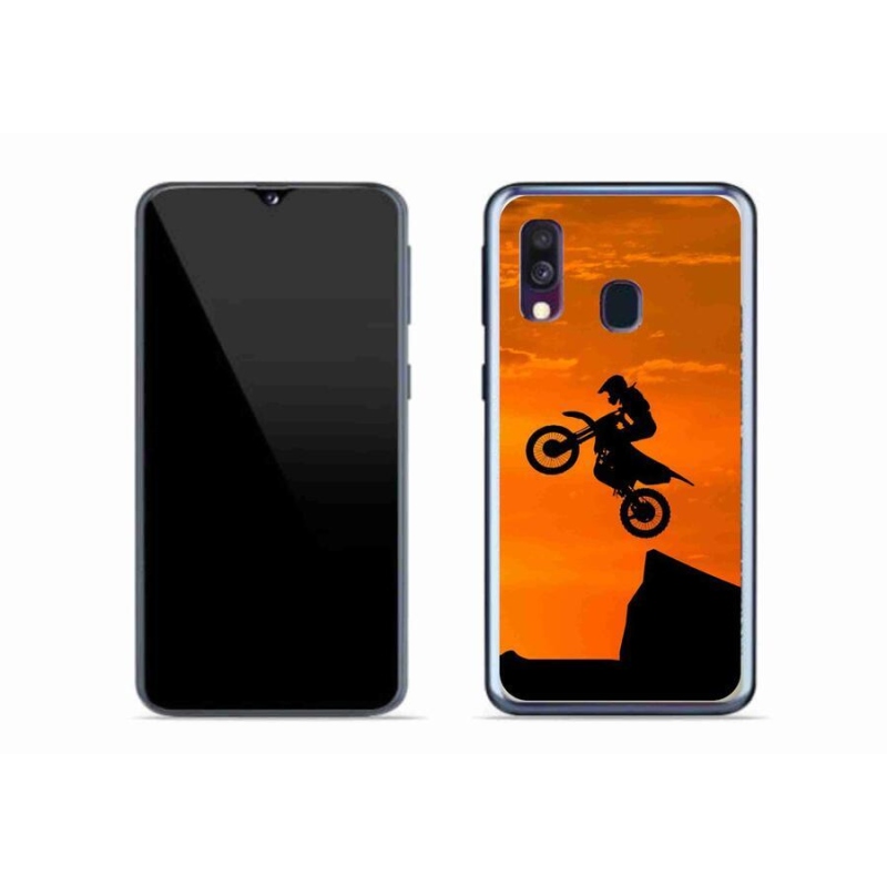 Gél borítás mmCase Samsung Galaxy A40 készülékhez - motocross