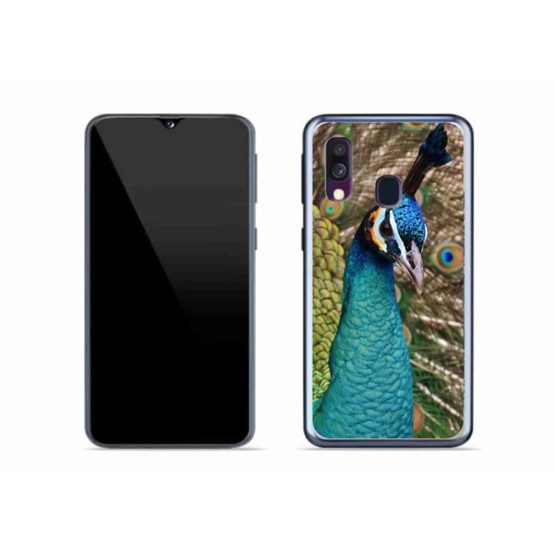 Zselés borítás mmCase Samsung Galaxy A40 készülékhez - páva