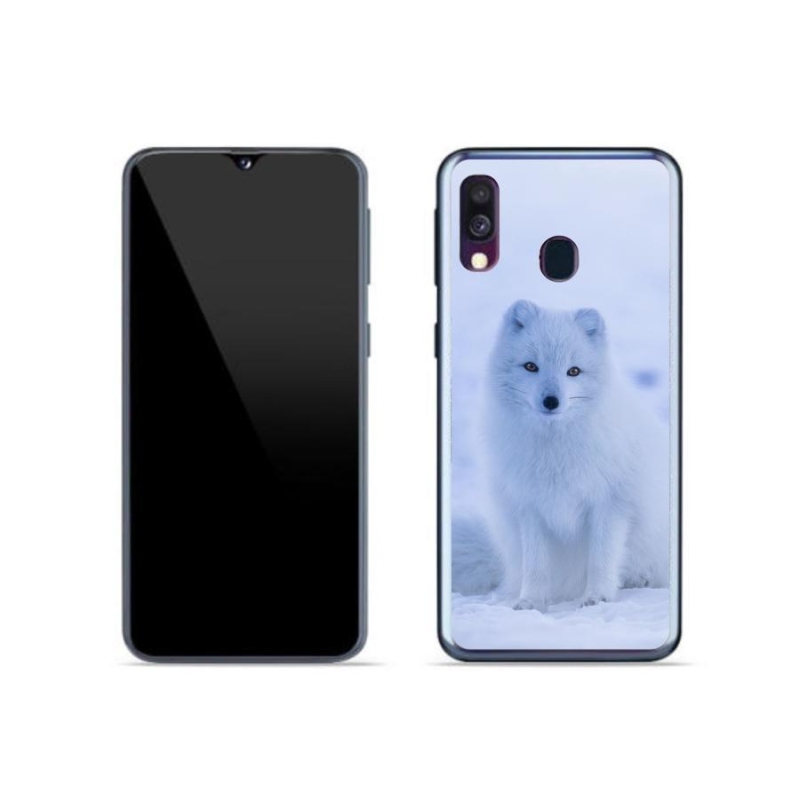 Zselés borítás mmCase Samsung Galaxy A40 készülékhez - polár róka