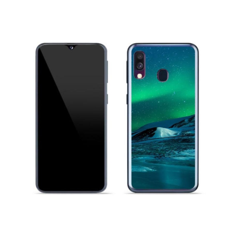 Gél borítás mmCase Samsung Galaxy A40 készülékhez - sarki fény