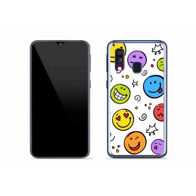 Gél borítás mmCase Samsung Galaxy A40 készülékhez - smiley-k