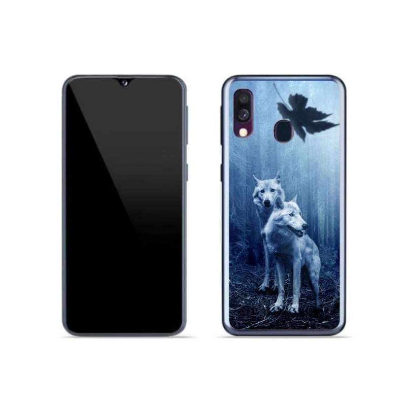 Gél borítás mmCase mobil Samsung Galaxy A40 - farkasok az erdőben