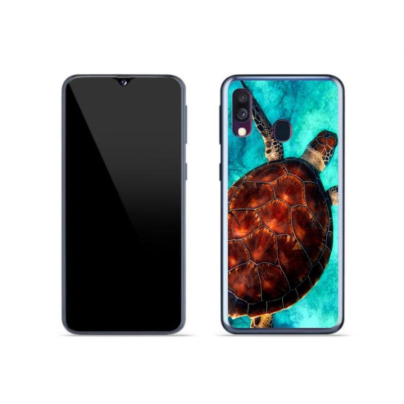 Zselés borítás mmCase Samsung Galaxy A40 készülékhez - teknősbéka