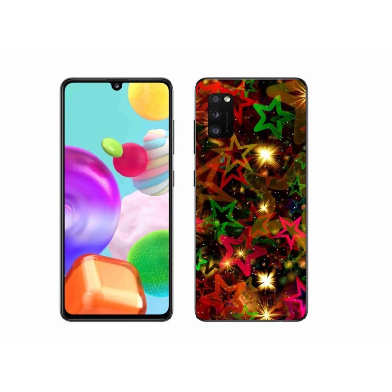 Gél borítás mmCase a mobiltelefon Samsung Galaxy A41 - színes csillagok