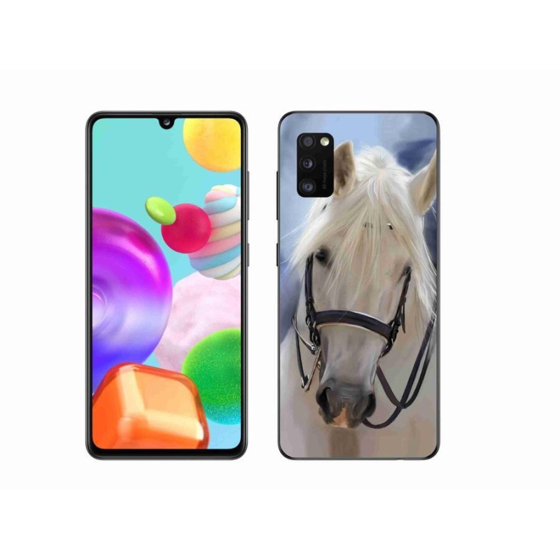 Gél védőhuzat mmCase Samsung Galaxy A41 - fehér ló