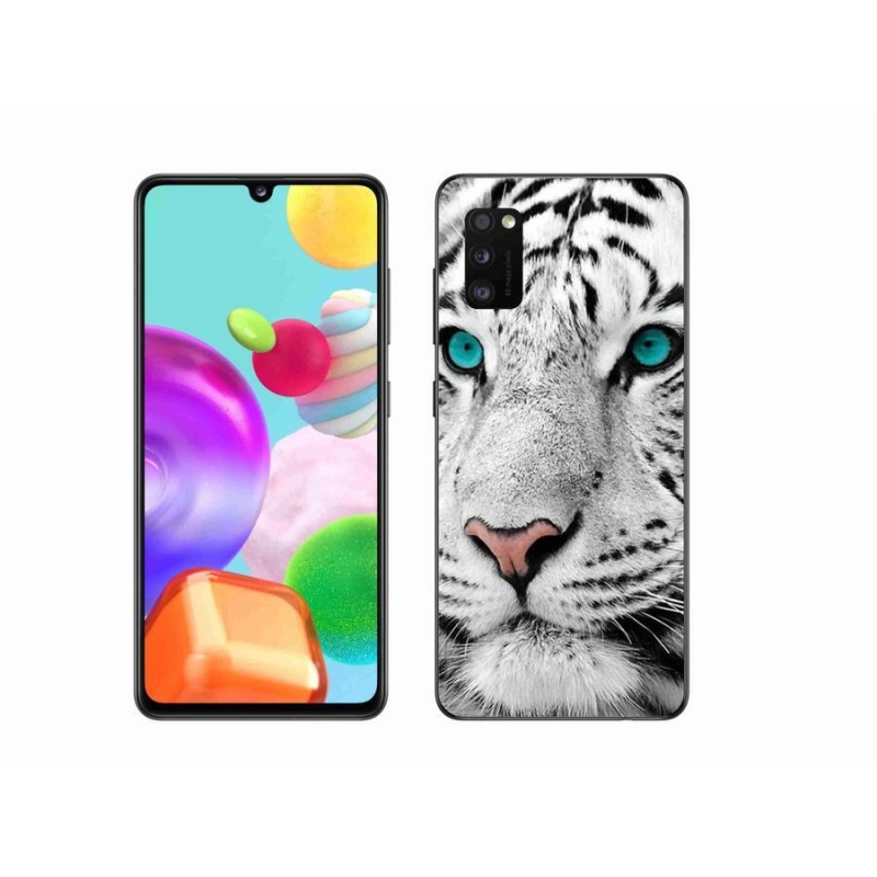 Gél védőhuzat mmCase Samsung Galaxy A41 - fehér tigrishez