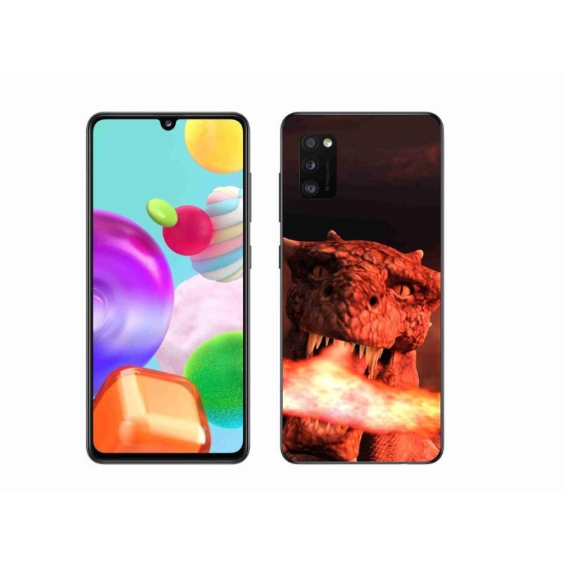 Gél védőhuzat mmCase mobiltelefonhoz Samsung Galaxy A41 - sárkány