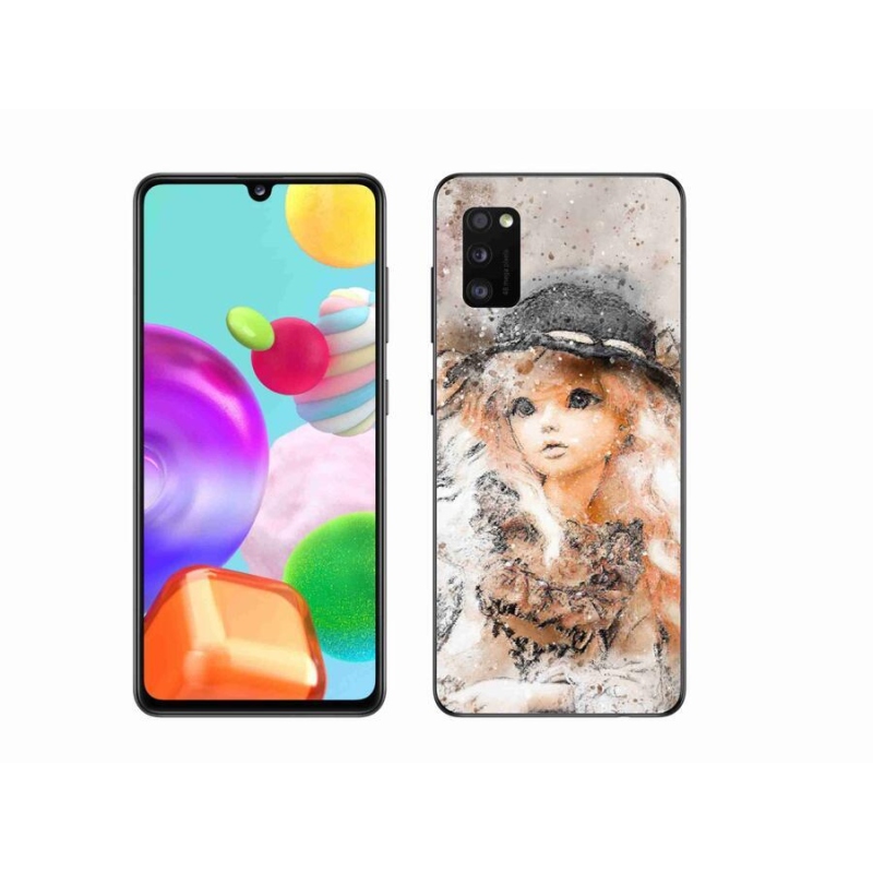 Gél borítás mmCase Samsung Galaxy A41 készülékhez - lány kalapban