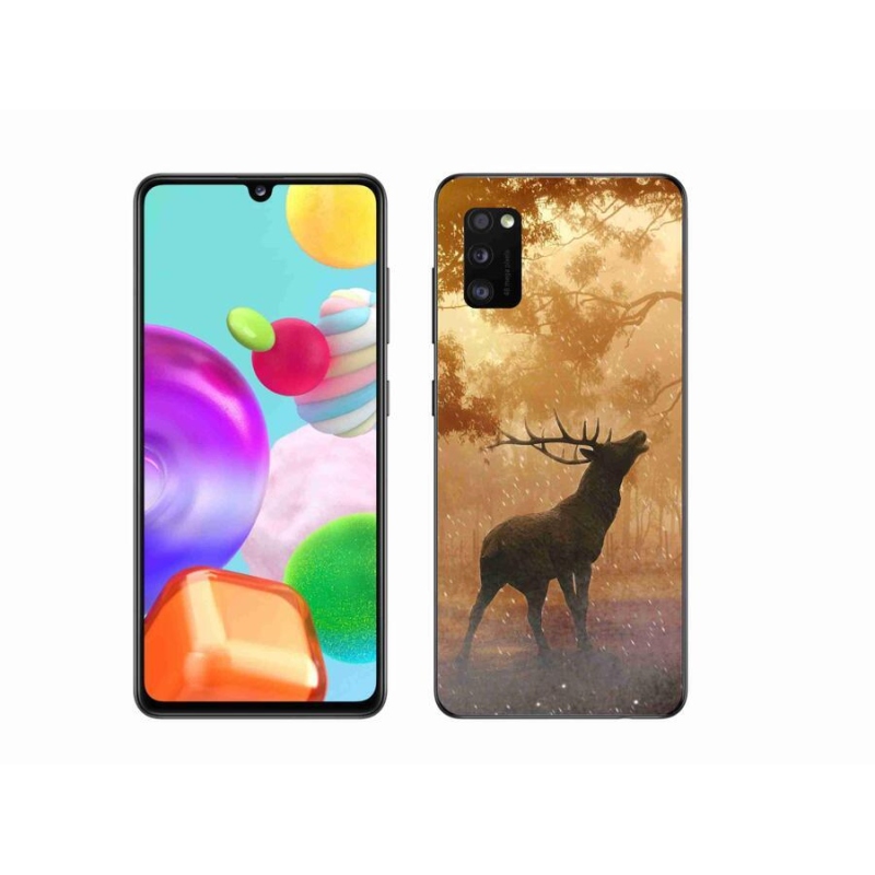 Zselés borítás mmCase Samsung Galaxy A41 készülékhez - szarvas a vadászaton