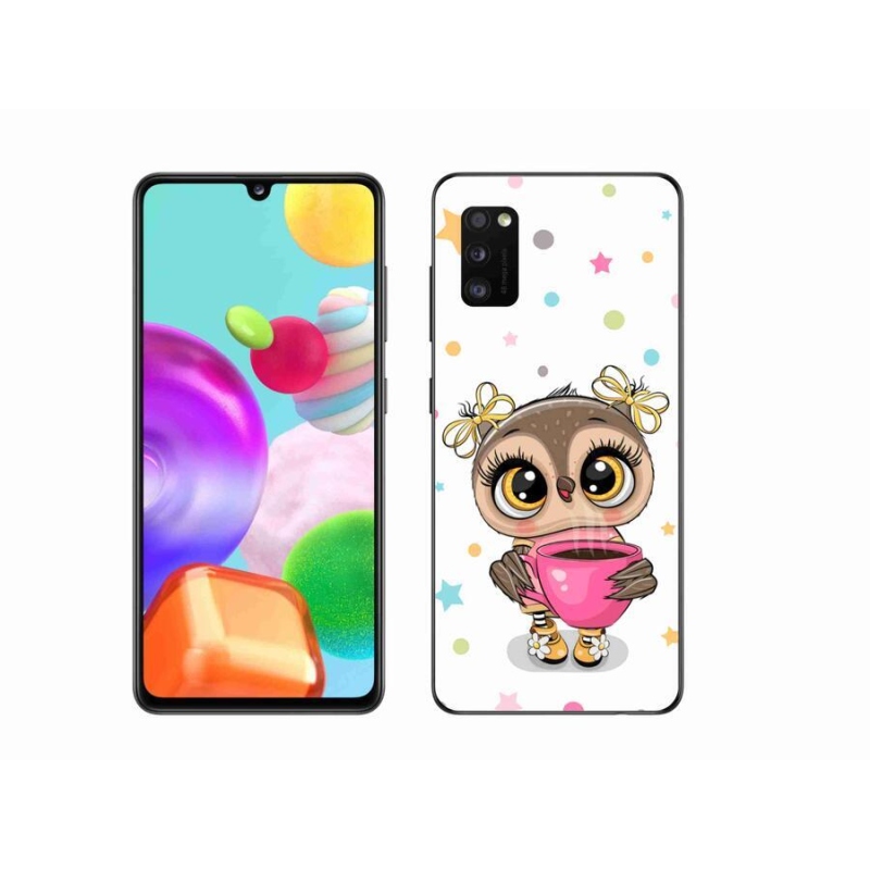 Gél borítás mmCase Samsung Galaxy A41 készülékhez - rajzfilm bagoly