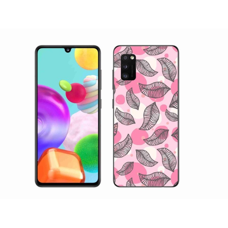 Gél borítás mmCase Samsung Galaxy A41 készülékhez - rajzfilmes hulló levelek