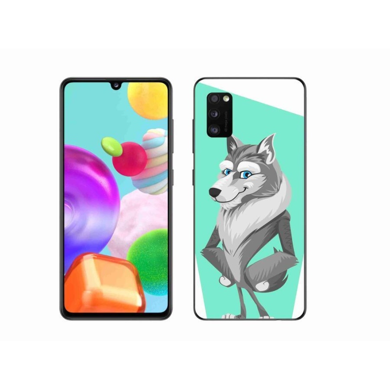 Zselés borítás mmCase Samsung Galaxy A41 készülékhez - rajzfilm farkas