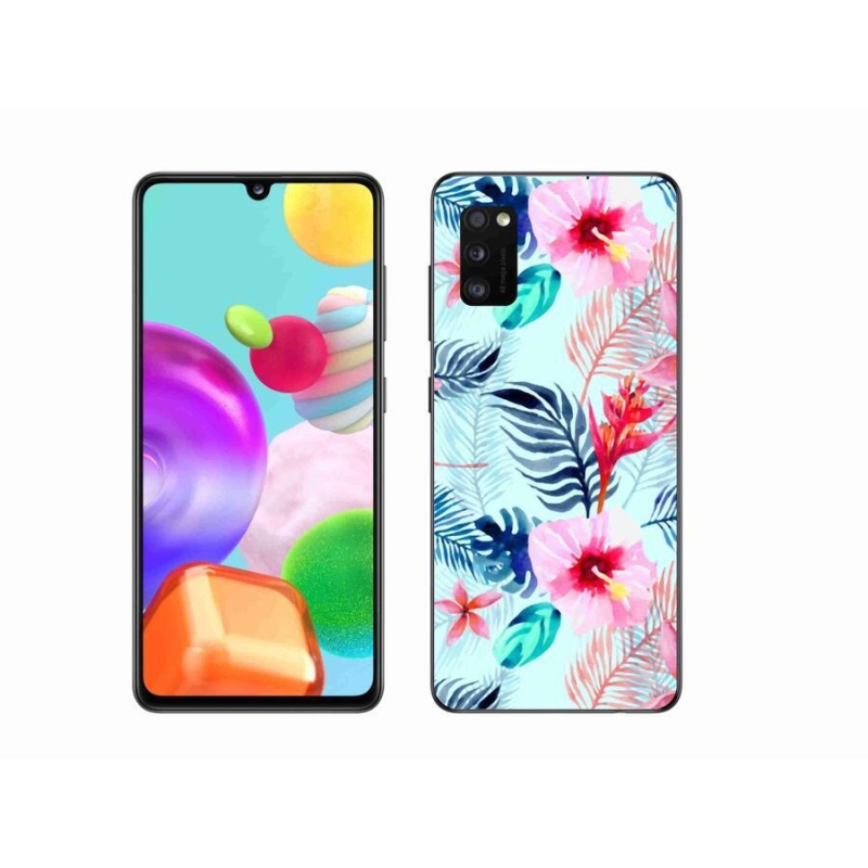 Gél védőhuzat mmCase mobiltelefonhoz Samsung Galaxy A41 - virágok