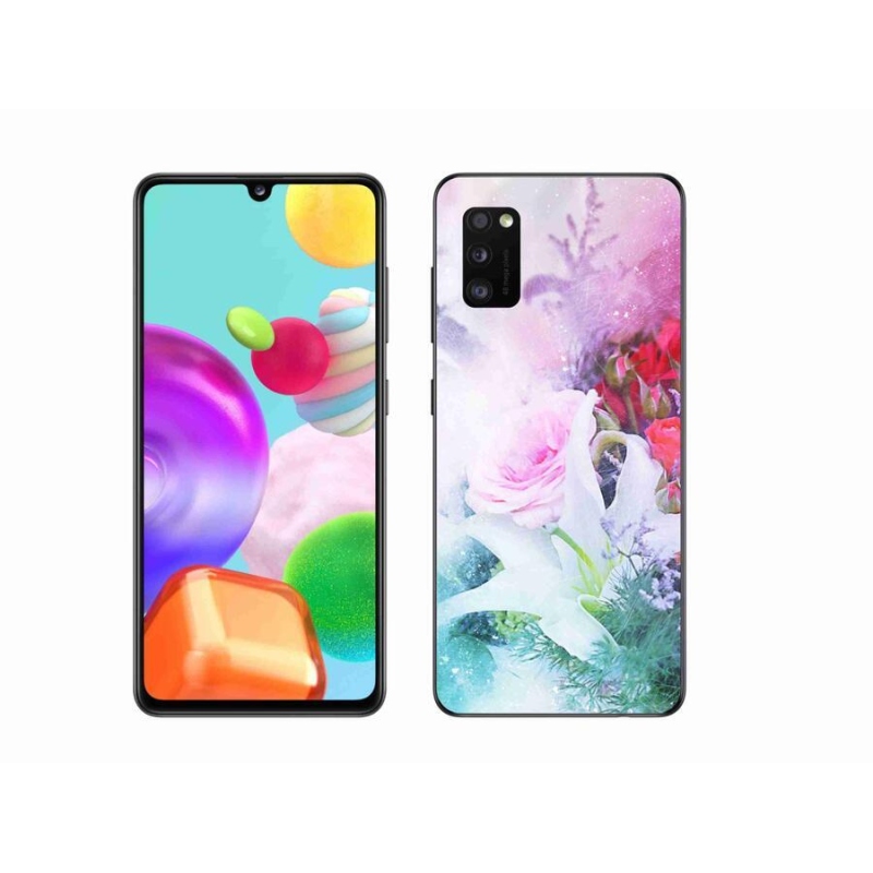 Gél borító mmCase mobiltelefonhoz Samsung Galaxy A41 - virágok 4