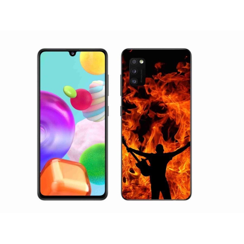 Gél borítás mmCase mobil Samsung Galaxy A41 - zenész és tűz