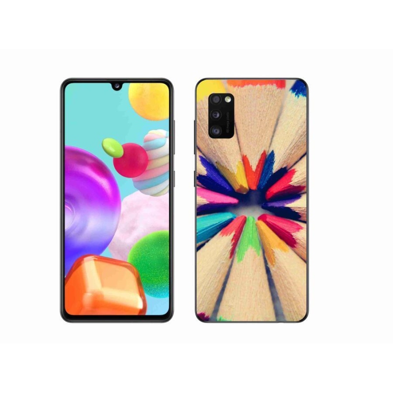 Gél védőhuzat mmCase Samsung Galaxy A41 készülékhez - zsírkréták