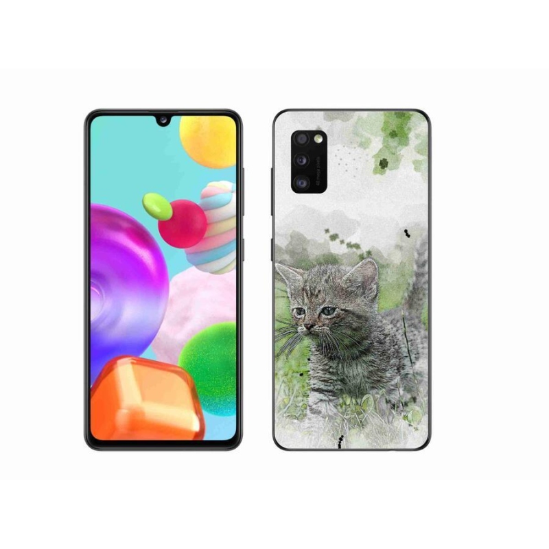 Gél borítás mmCase Samsung Galaxy A41 - aranyos cica 1