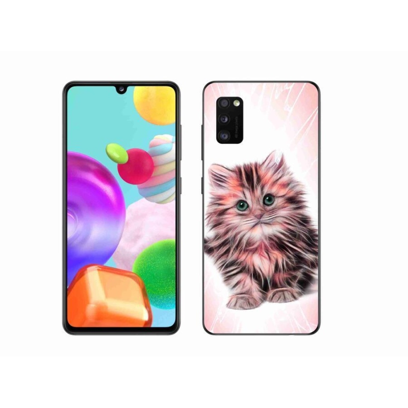 Gél borítás mmCase Samsung Galaxy A41 készülékhez - aranyos cica