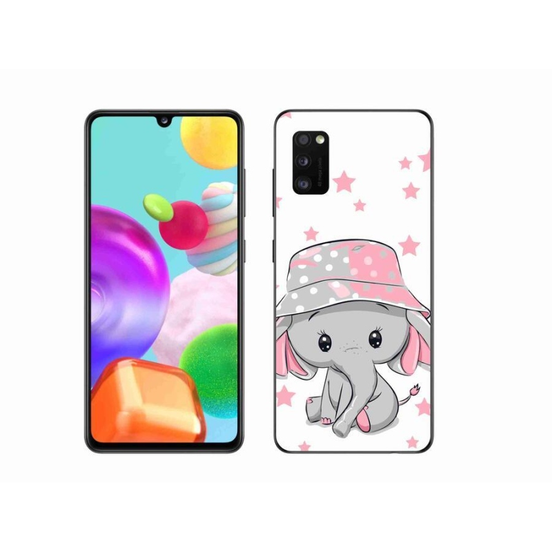 Gél védőhuzat mmCase Samsung Galaxy A41 - rózsaszín elefánthoz