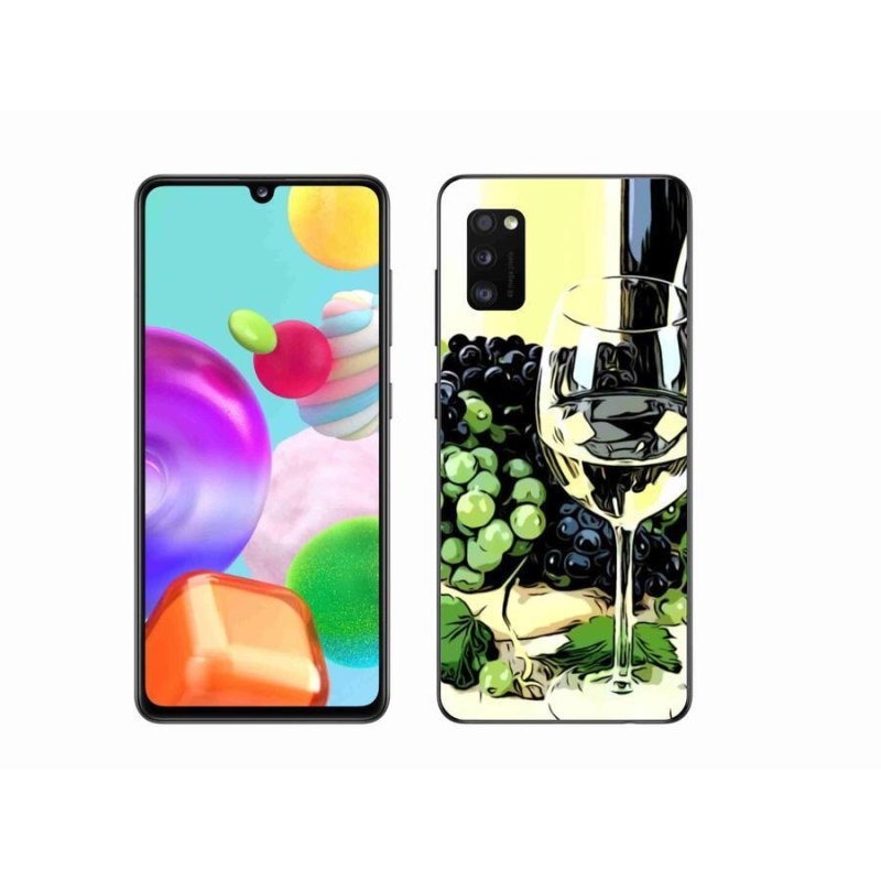 Gél borító mmCase mobiltelefonhoz Samsung Galaxy A41 - pohár bor