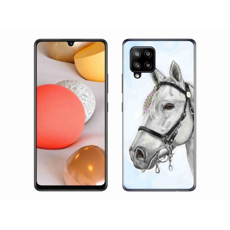 Zselés borítás mmCase Samsung Galaxy A42 5G - fehér ló 1