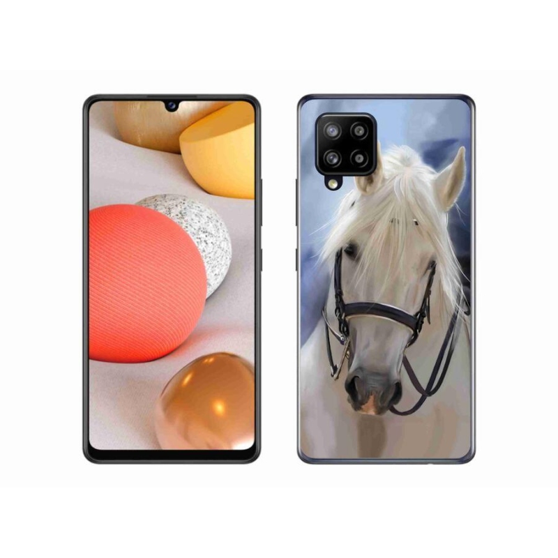 Zselés borítás mmCase Samsung Galaxy A42 5G - fehér ló