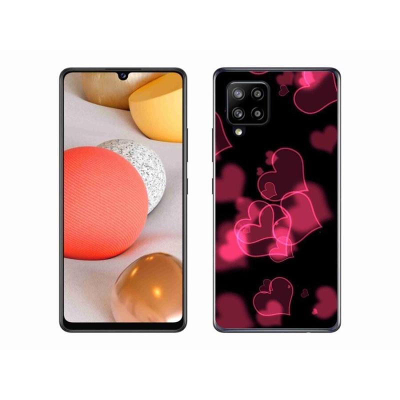 Gél védőhuzat mmCase Samsung Galaxy A42 5G - piros szívek
