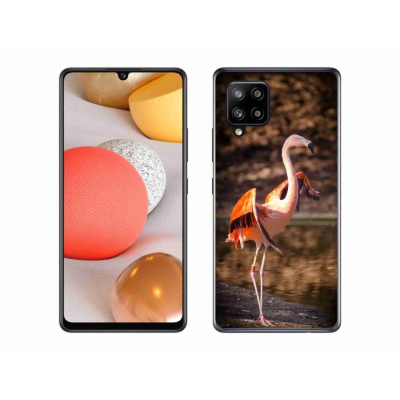 Gél védőhuzat mmCase Samsung Galaxy A42 5G - flamingó 2