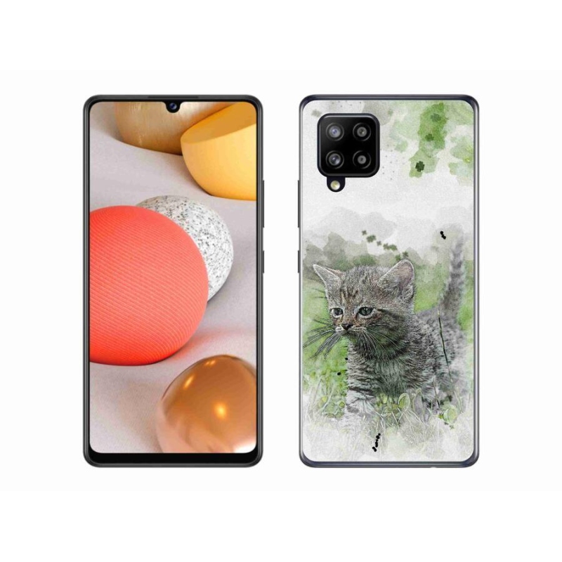 Gél borítás mmCase Samsung Galaxy A42 5G - aranyos cica 1