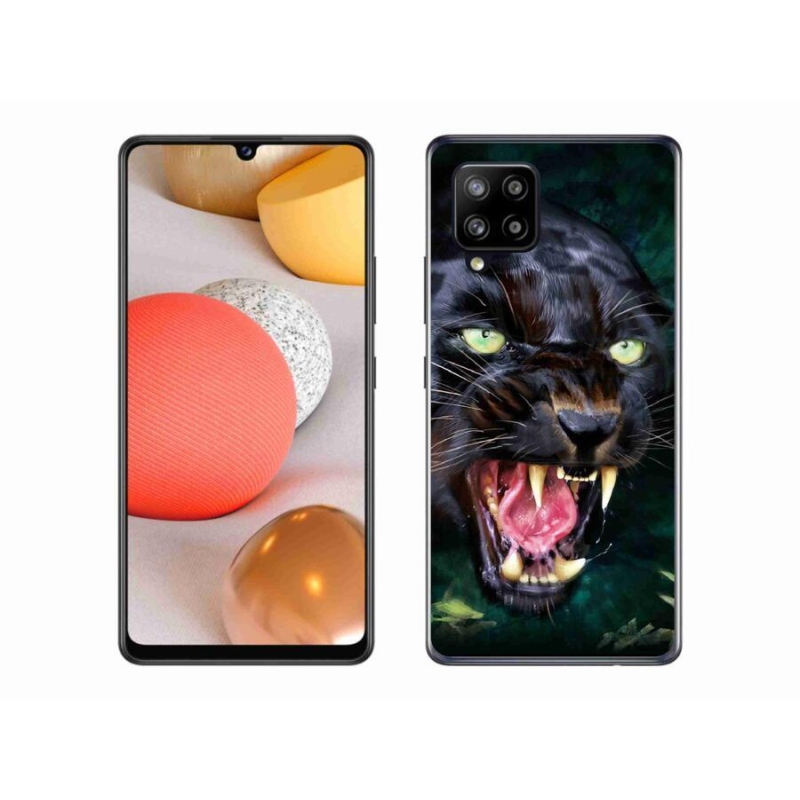 Zselés borítás mmCase Samsung Galaxy A42 5G - dühös fekete párduchoz