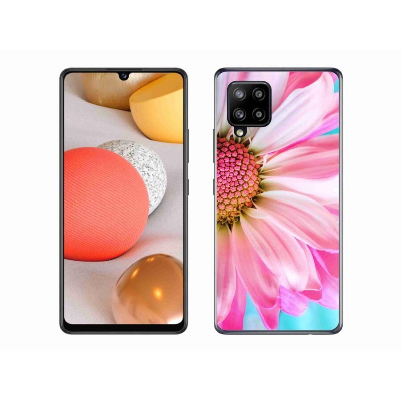 Gél védőhuzat mmCase Samsung Galaxy A42 5G - rózsaszín virág