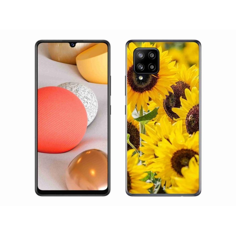 Gél borítás mmCase Samsung Galaxy A42 5G-hez - napraforgó