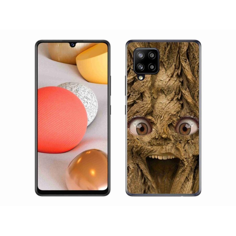 Gél borítás mmCase Samsung Galaxy A42 5G - vidám fa szemekkel