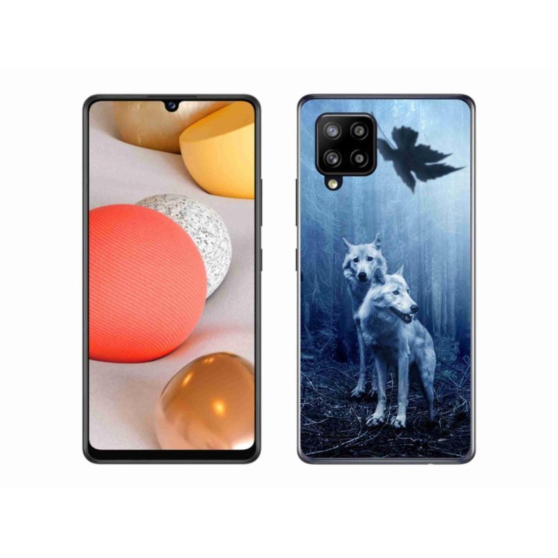 Zselés borítás mmCase Samsung Galaxy A42 5G - farkasok az erdőben