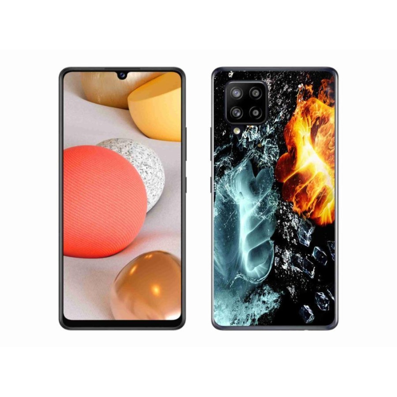 Zselés borítás mmCase Samsung Galaxy A42 5G - víz és tűz