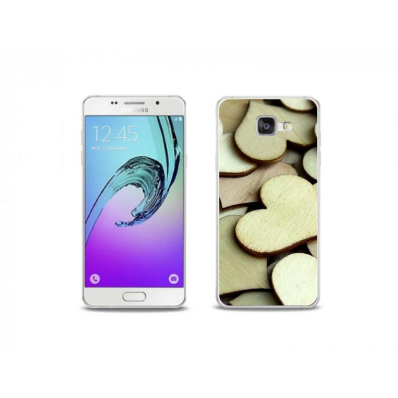 Zselés borítás mmCase Samsung Galaxy A5 (2016) - fából készült szívek