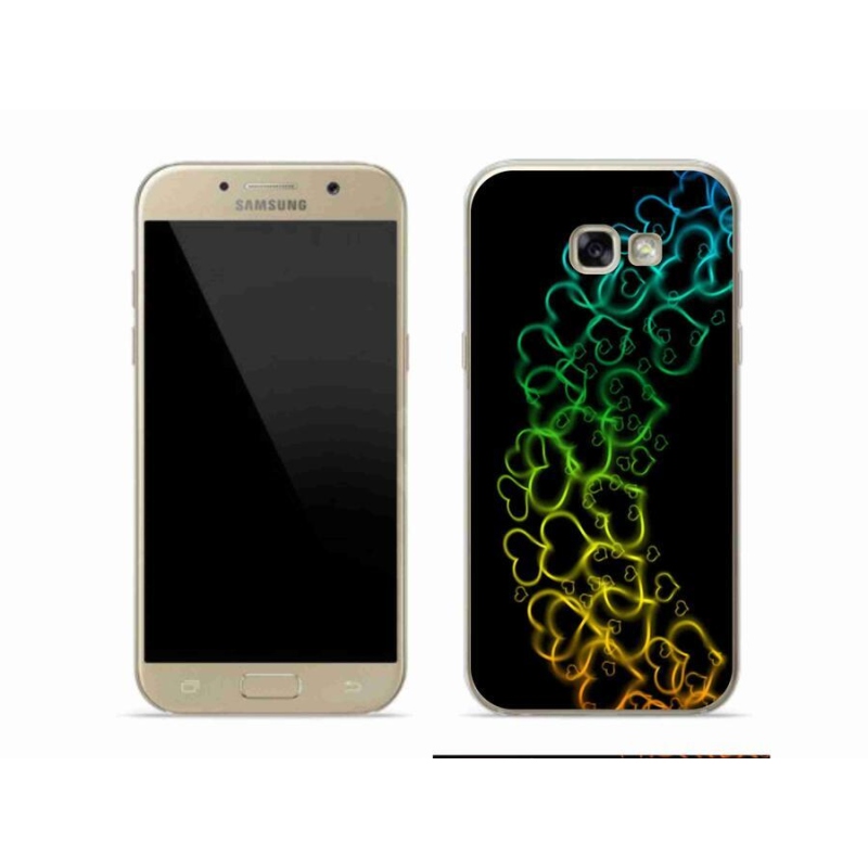 Gél védőhuzat mmCase mobiltelefonhoz Samsung Galaxy A5 (2017) - színes szívek