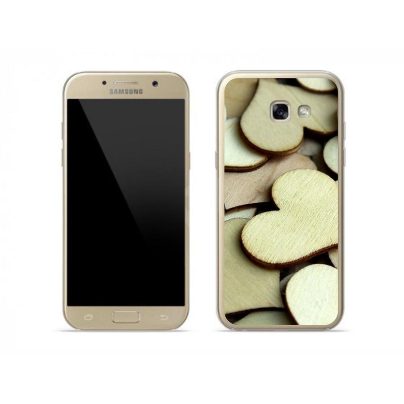 Zselés borítás mmCase Samsung Galaxy A5 (2017) - fából készült szívek