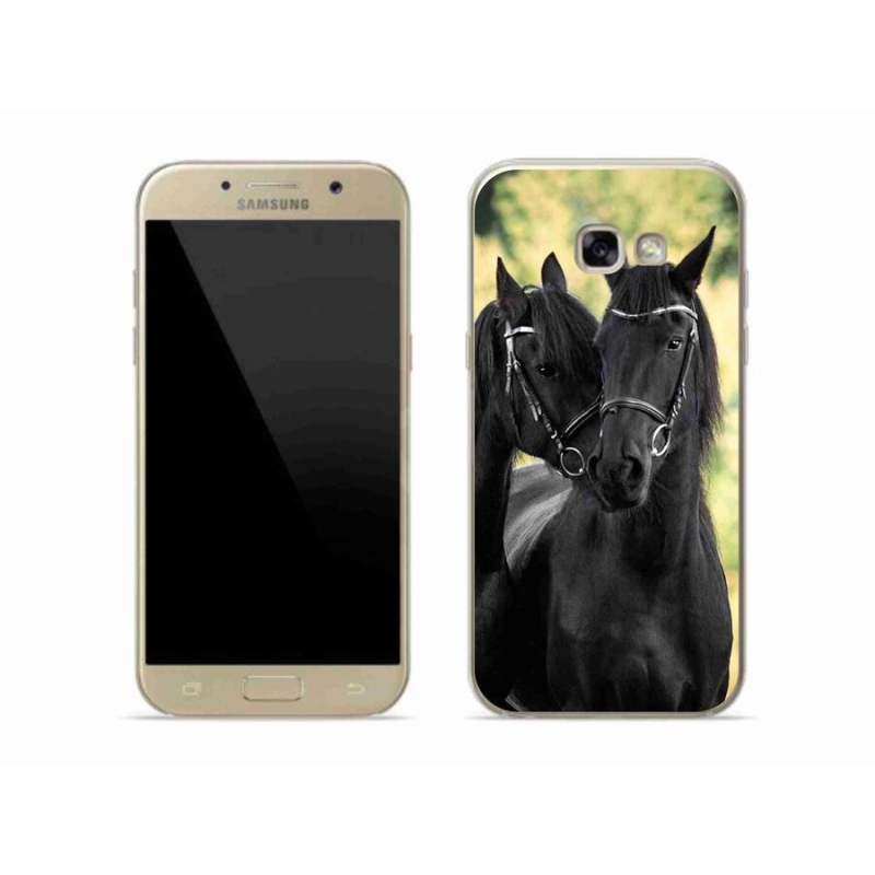 Zselés borítás mmCase Samsung Galaxy A5 (2017) - két fekete ló