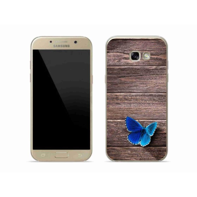 Gél védőhuzat mmCase Samsung Galaxy A5 (2017) - kék pillangó 1