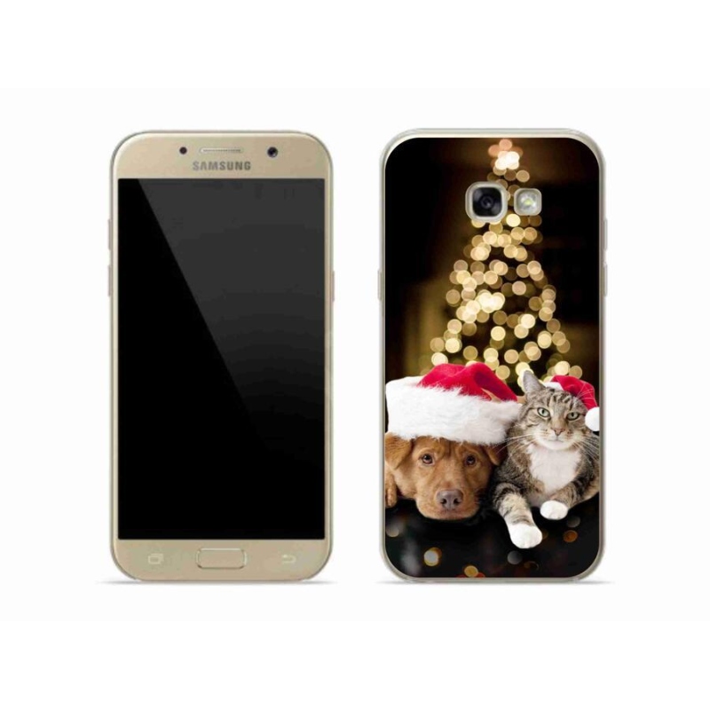 Gél borítás mmCase Samsung Galaxy A5 (2017) - Karácsonyi kutya és macska