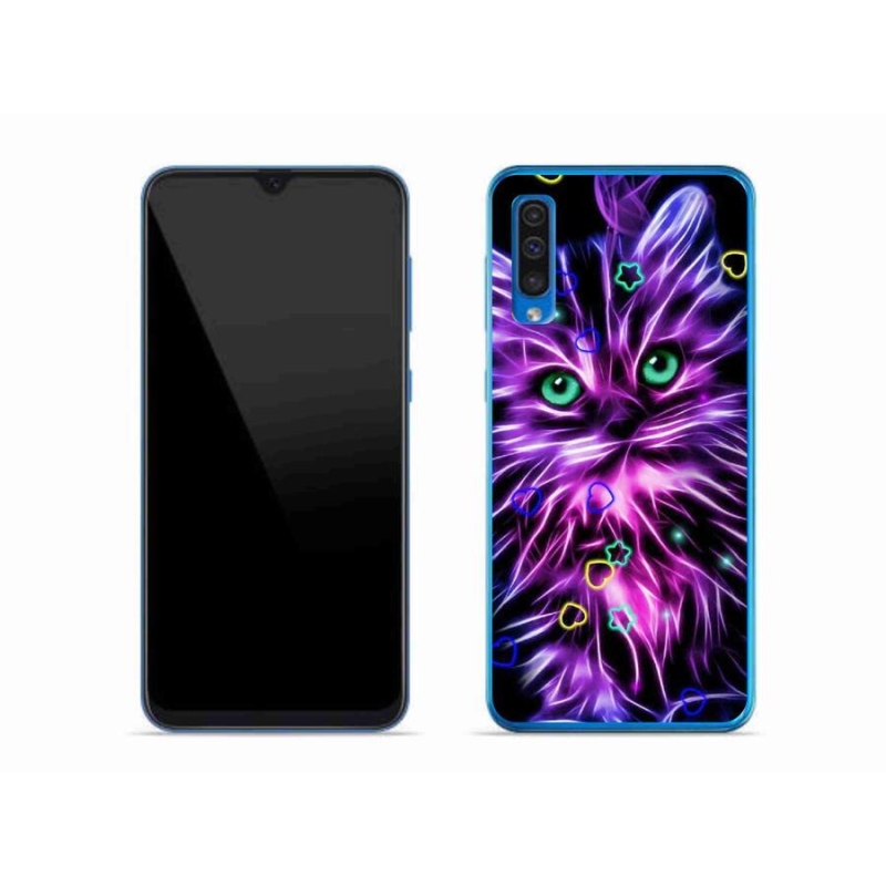Gél borítás mmCase Samsung Galaxy A50 készülékhez - absztrakt macska
