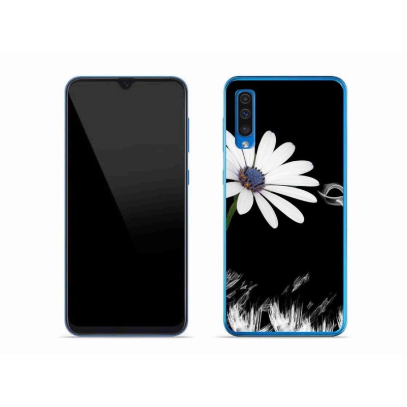 Gél védőhuzat mmCase Samsung Galaxy A50 készülékhez - fehér virág