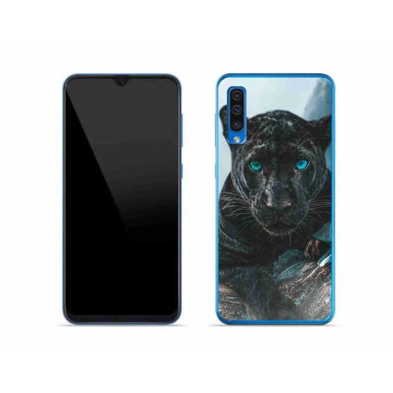 Zselés borítás mmCase Samsung Galaxy A50 készülékhez - fekete párduc