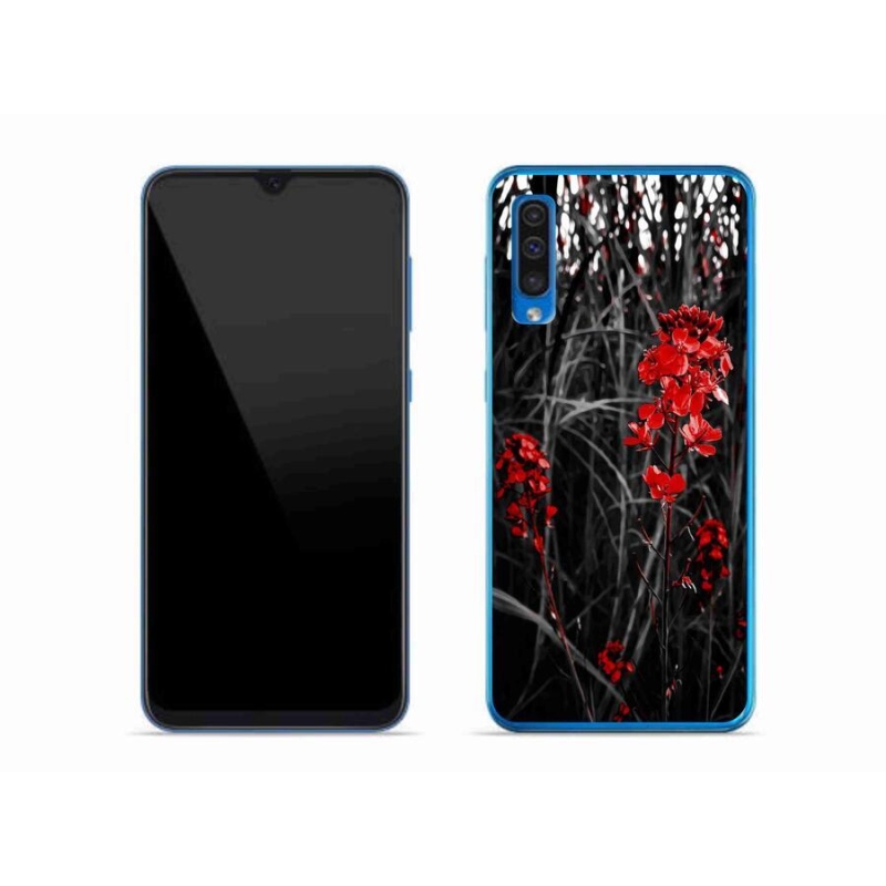 Gél védőhuzat mmCase Samsung Galaxy A50 - piros növényhez