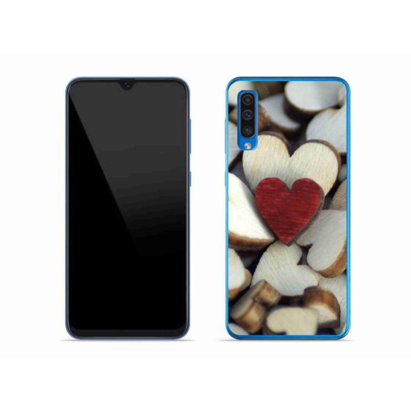 Gél védőhuzat mmCase Samsung Galaxy A50 készülékhez - gravírozott piros szív