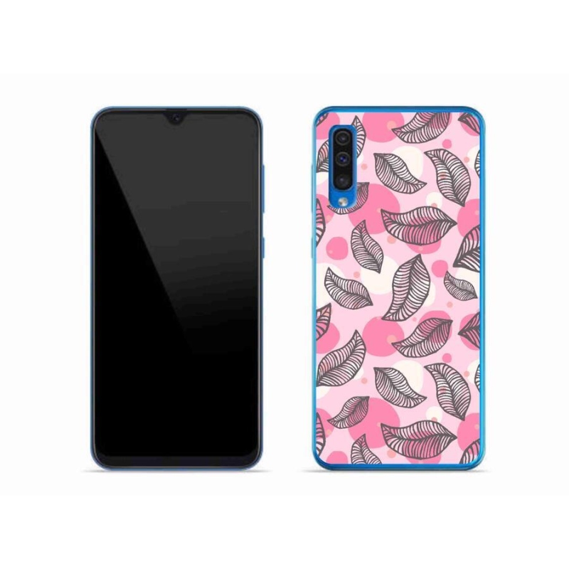 Gél borítás mmCase Samsung Galaxy A50 készülékhez - rajzfilmes hulló levelek